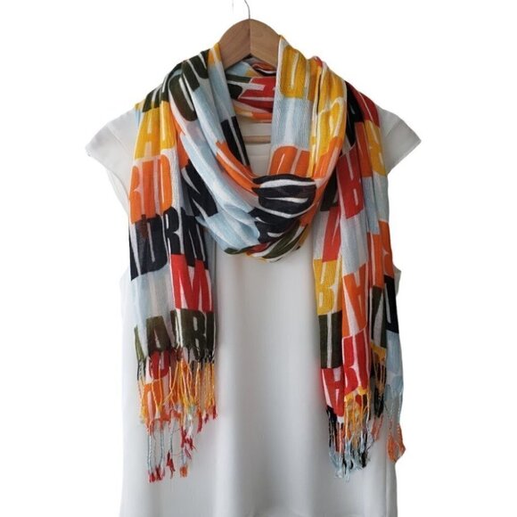 Robin Ruth MADRID Viscose Fringed Scarf Shawl Beach Wrap Sarong - Picture 2 of 5